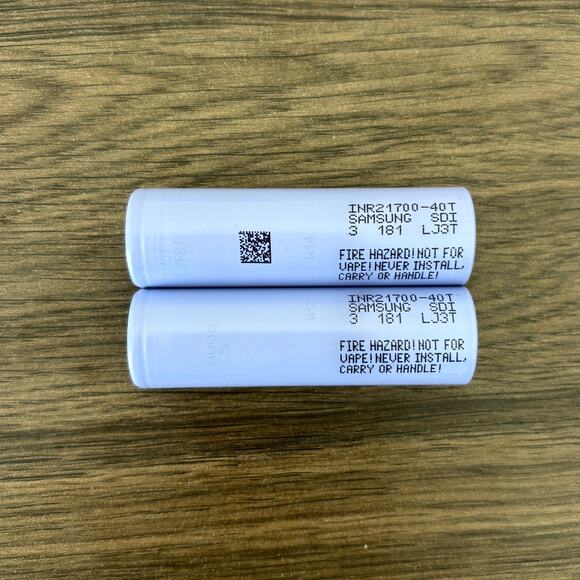 Samsung 21700 Batteries Rechargeable 5000mAH 3.7V Flat Top - Pack of 2 - Picture 2 of 2